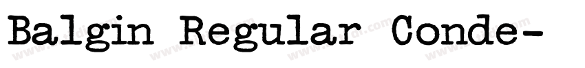 Balgin Regular Conde字体转换